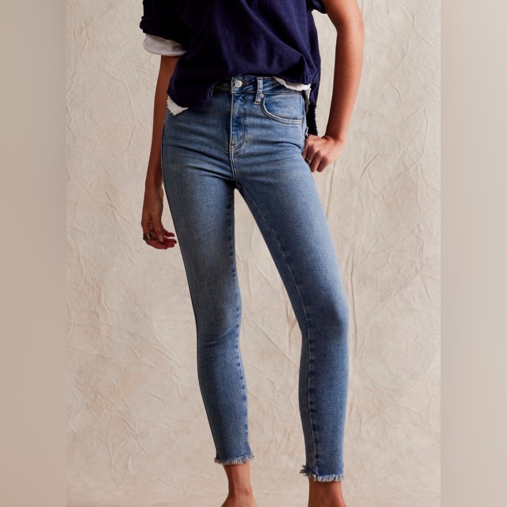 Free People High Rise Skinny Jeans